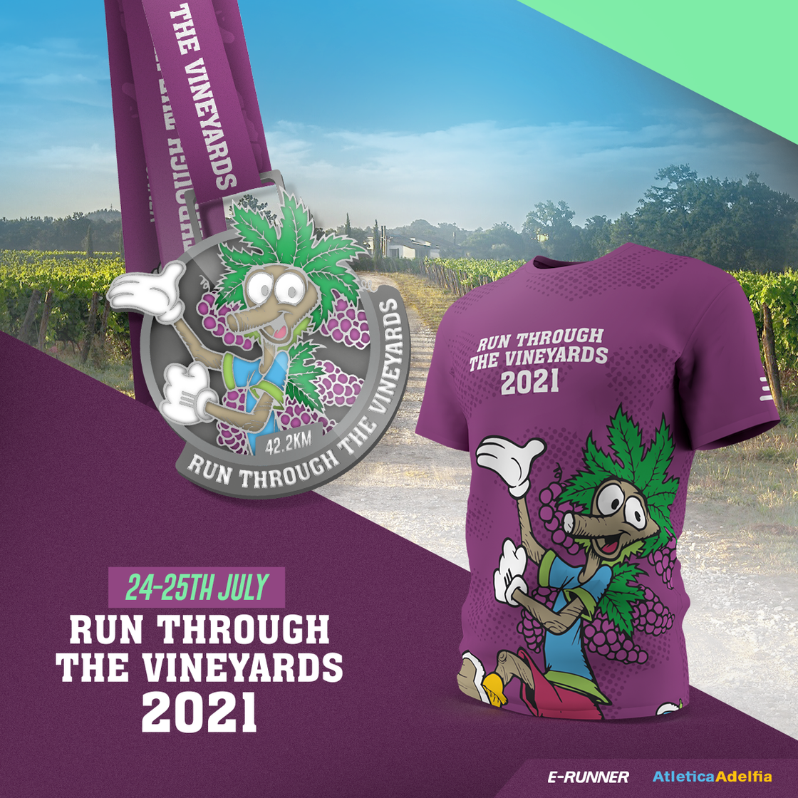 SPECIAL OFFER: Stunning Medal + Official T-Shirt | RUN THROUGH THE VINEYARDS 2021 | July 24-25th