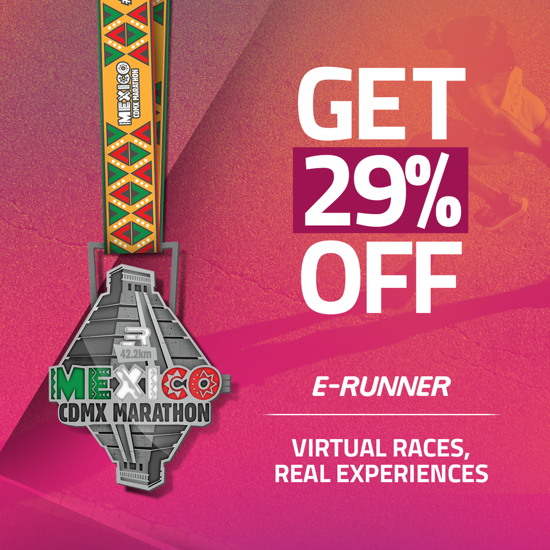 SPECIAL OFFER: Stunning Medal + Official T-Shirt | MEXICO Marathon 2021 | August 28-29th